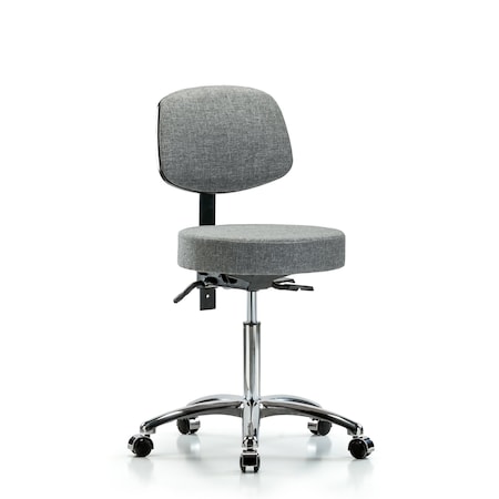 Blue Ridge Ergonomics Ben Stool, Med, Fab, Bk Cast, Gry BR-FMBST-CR-T1-NF-CC-F44