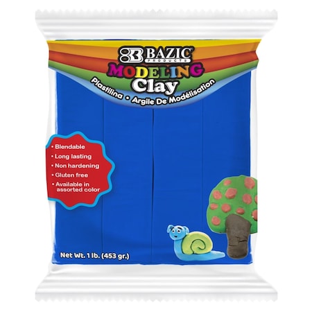 Bazic Products 1 lbs Blue Modeling Clay 3332