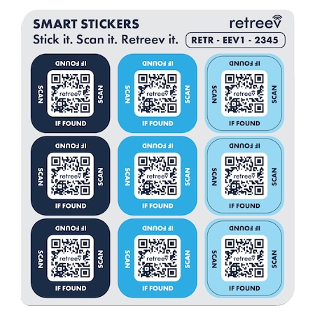 Retreev Smart Stickers, Blue RTS001