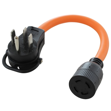 Ac Works Plug Adapter, STW, L14-30R, 14-50P, 1.5 ft., Orange S1450L1430-018