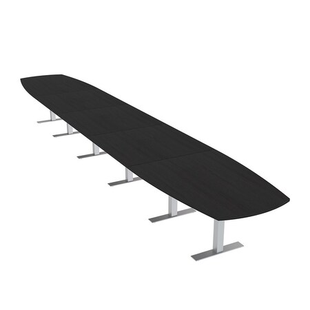Skutchi Designs Arc Boat Conference Table With Power, 48 in W, 264 in L HAR-ABOT-48X264-T-U999ST19-NA