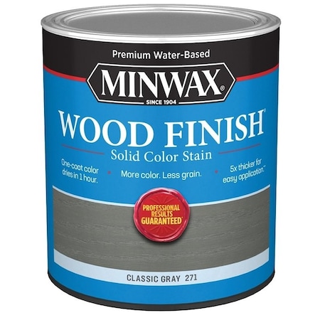 Minwax Wood Stain, Solid Stain, Classic Gray, Liquid, 32 fl-oz 108210000