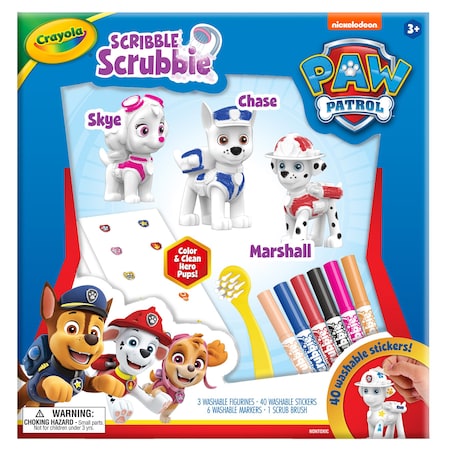 Crayola Scribble Scrubbie Paw Patrol 3 Count Deluxe Set 74-0239
