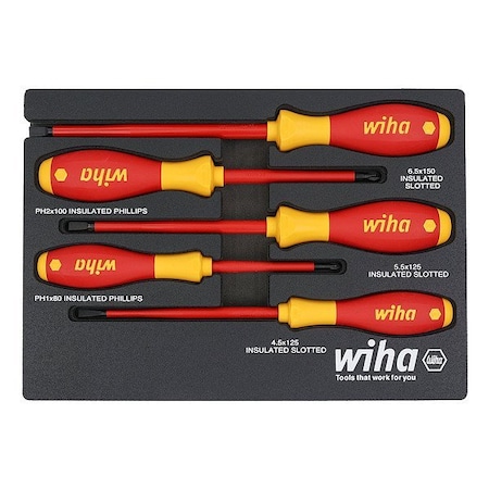 Wiha Screwdriver, Insulated, 11.5 in 32081
