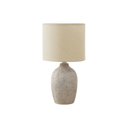 Monarch Specialties Lighting, Table Lamp, 18"h, Beige Ceramic, Beige Shade, Contemporary I 9783