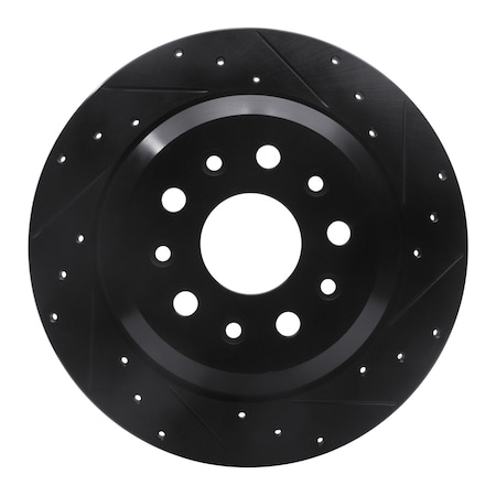 Dynamic Friction Co DFC Brake Rotor - Drilled and Slotted - Black 633-42042R