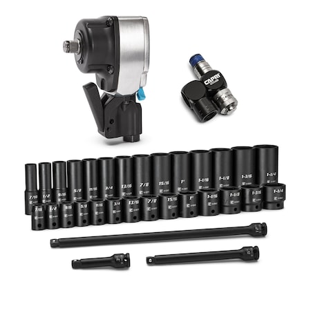 Capri Tools 1/2 in. Drive 6-Point Impact Bundle, SAE, 33-Piece CP55000-33SIB