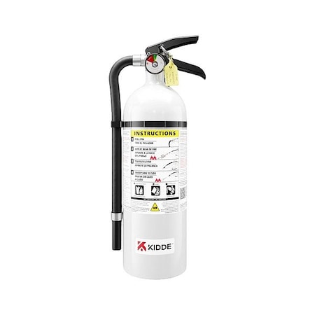 Kidde Fire Extinguisher, 5.5 lb Capacity, Class ABC , UL Rating3A:40B:C , Carbon Dioxide XL5 MR