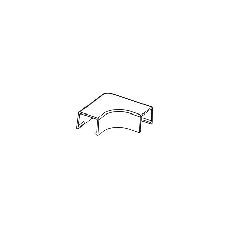 George Risk Industries E-Z Duct 5/8inx1/2in Right Angle Connector, Bag of 6, Adhesive Backing, Mounting Holes, White E-Z58 RA-W