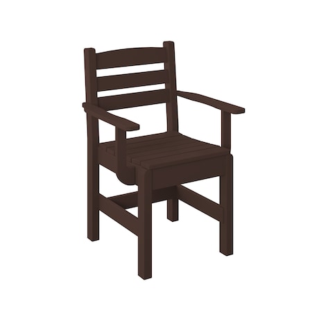 Polybird DINING CAPTAIN CHAIR.     TUDOR BROWN POLYBIRD P11-R