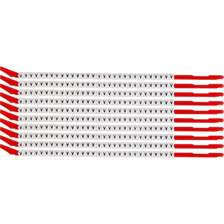 Brady ClipSleeve Wire Markers Size 10 Nylon 16 AWG - 14 AWG, V Pack of 300 Each, 300PK SCN10-V