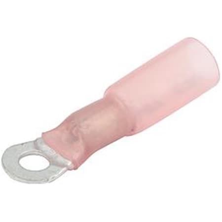 Allstar Performance 22-18 Gauge Heat Shrink Ring Terminal with No. 6 Hole, Red, 10PK ALL76061