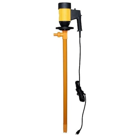 Action Pump Electric Drum Pump, PVDF, 1 hp, 115 V AC PVDFELEC