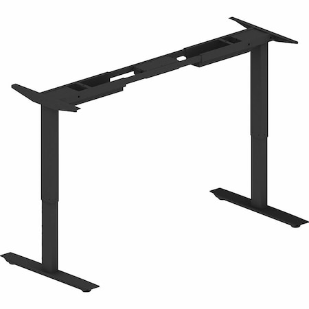 Lorell Sit-to-Stand Two-Tier Base, 275lb Capacity, 45.1" Height, Black LLR25970