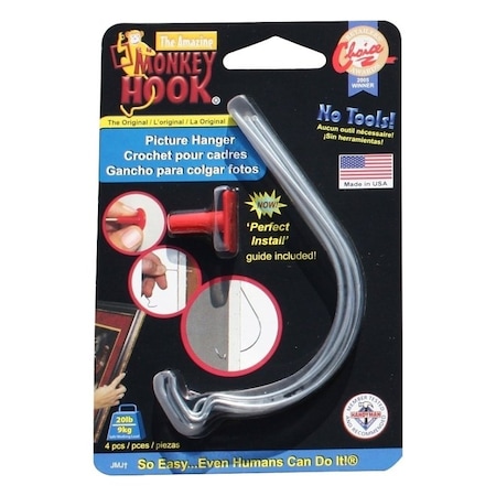 Hillman Picture Hanger, 20 lb, High Carbon Spring Steel, Galvanized Zinc, Silver 9985296/TMH-345