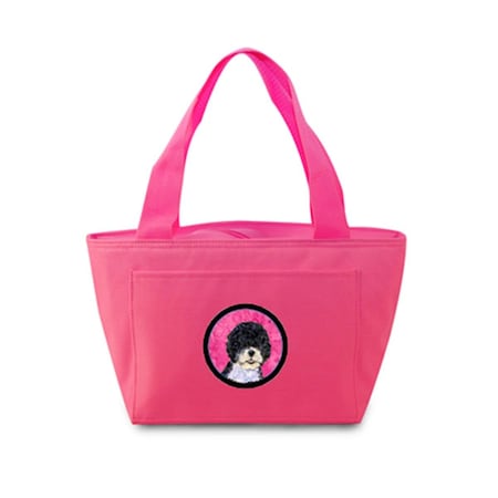 Carolines Treasures Pink Portuguese Water Dog Zippered Insulated School Washable And Stylish Lunch Bag Cooler SS4766-PK-8808