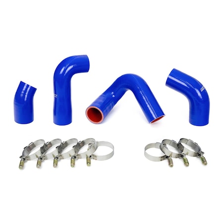 Hps Performance Silicone Transmission Oil Cooler Coolant Hose Kit, Mack Trucks 2007-2010 LEU612 57-1708-BLUE