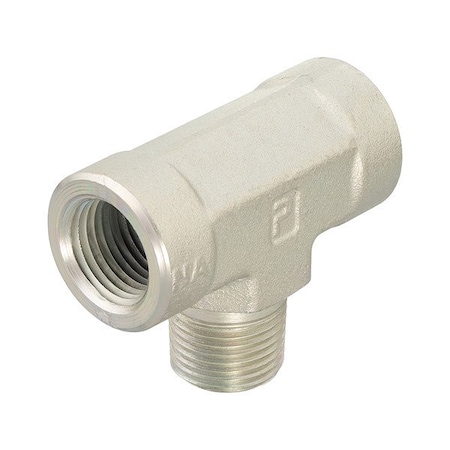 Parker Male Branch Tee, 316 SS, 1/4 in Pipe Size 1/4 MMS-SS