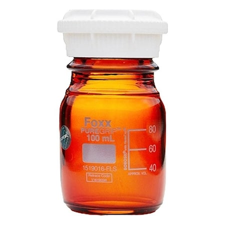 Zoro Select Safety Coated Btl, Boro Glass, 103mm H, PK4 48V-3401-FLS