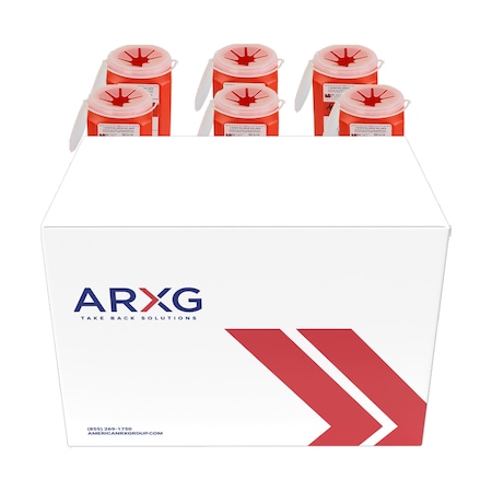 Arxg 1.5qt Mail-In Take Back Sharps Container, 6PK NS 7583