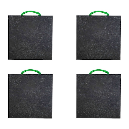 Mytee Products 18in x 18in x 3in Thick Outrigger Pad w/ Ergonomic Handle Black Stabilizing Jack, 4PK ORP-181830x4