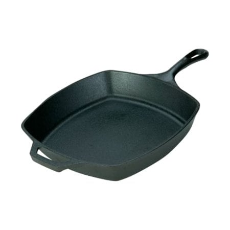Lodge Seasoned Skillet, 10-1/2 in Dia, Iron, Black L8SQ3