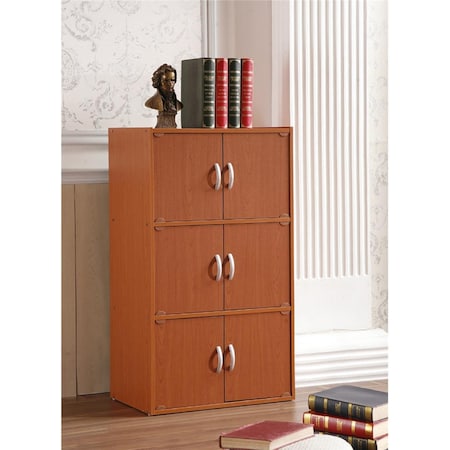 Hodedah 6 Door Storage Cabinet Hid33 Cherry
