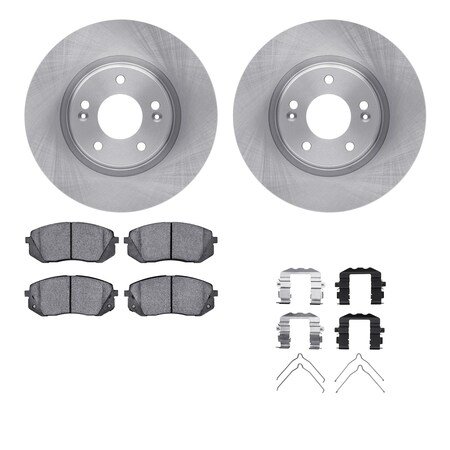 Dynamic Friction Co DFC Brake Rotor with 5000 Brake Pads and Hardware Kit 6512-03429