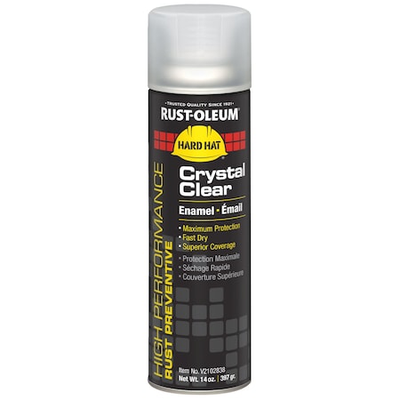 Rust-Oleum Rust Preventative Spray Paint, Clear, Gloss, Solvent, 14 oz V2102838