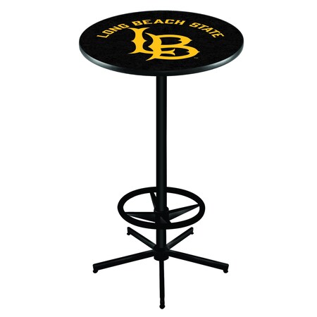 Holland Bar Stool Co 42" Black Long Beach State University Pub Table L216B4236LBStUn