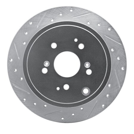 Dynamic Friction Co DFC Brake Rotor - Drilled and Slotted - Silver 631-59044L