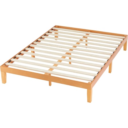 Simple Deluxe CJ-WH01-Q, Queen Size Wood Bed Frame, 12 Inch Wooden Platform Bed with Support Slats, Natural Pine 3A88FNBFRAQUEEN12WOOD