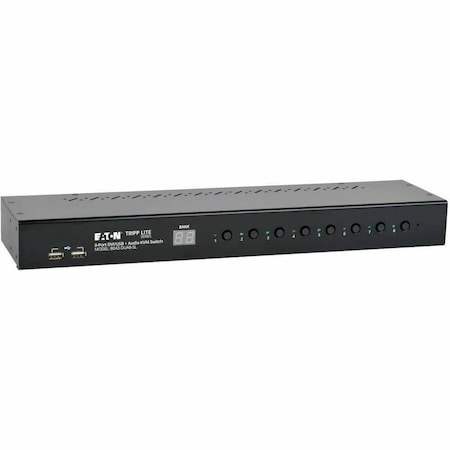 Eaton EATON Tripp Lite Series 8-Port 1U Rack-Mount DVI / USB KVM Switch with Audio and 2-port USB Hub B043-DUA8-SL
