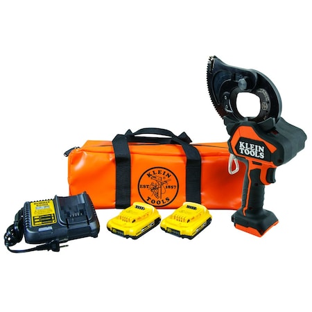 Klein Tools (2) 2 Ah Batteries, Charger and Bag, 20V, Battery-Operated Battery BAT20GD1