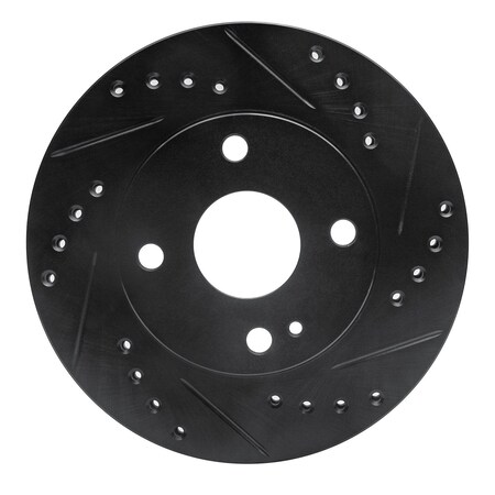 Dynamic Friction Co DFC Brake Rotor - Drilled and Slotted - Black 633-54001R