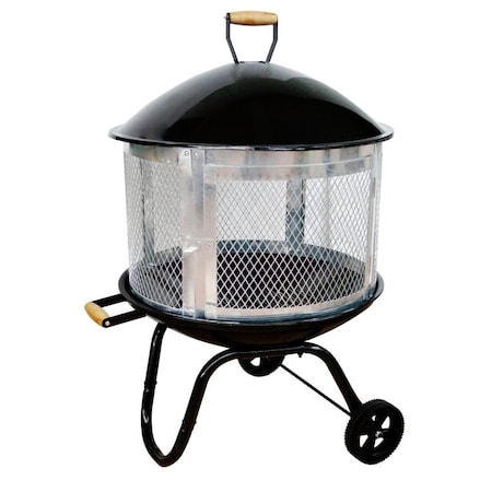 Seasonal Trends Seasonal Trends SRFP2822 Fire Pit, 28 in OAW, 45 in OAH, Porcelain/Steel, 28 in OAD KY181