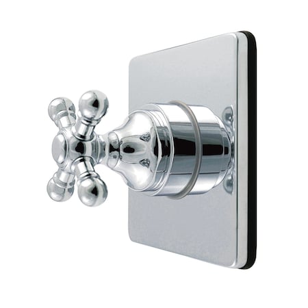 Kingston Brass Single-Handle Six-Way Diverter Valve with Square Trim Kit, Polished Chrome KS4041BX