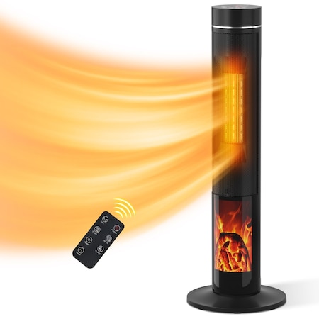 Edendirect 1500 -Watt Ceramic Tower Indoor Electric Space Heater with Thermostat with Remote ZR-1606F