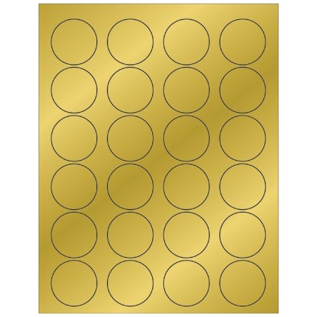 Bsc Preferred Foil Circle Laser Labels LL216GD