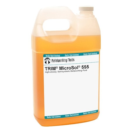 Trim Metalworking Fluid, MicroSol 555, Semisynthetic, 1 gal, Jug, Amber MS555-1G