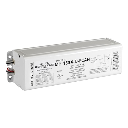 Keystone 150W Pulse Start Metal Halide, 120-277V, F-CAN MH-150X-D-FCAN