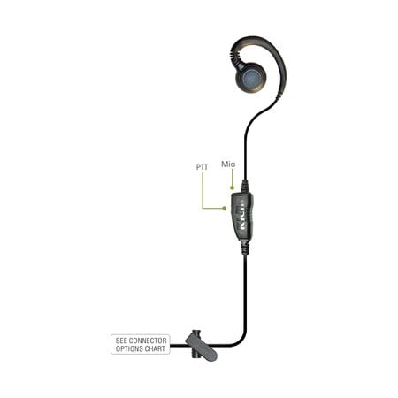 Klein Electronics Curl 1-Wire Earloop with Motorola M5 Connector CURL-M5