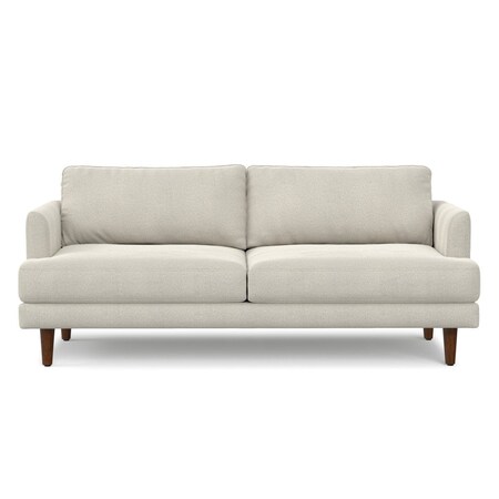 Homeroots 76" Cream Fabric Wood Sofa 640980