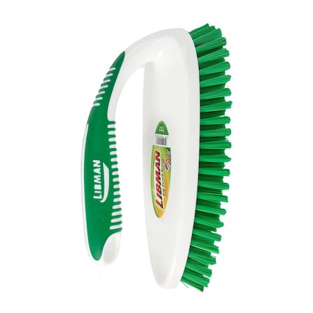 Libman Commercial Scrub Brush, 8 in x 3.5 in, Rubber Grip 1090