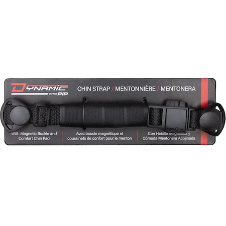 Pip HardHatChinStrap, Blk, Nylon, 4AttachPoints 280-HP542MC