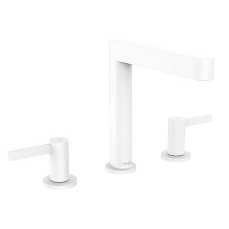 Hansgrohe Finoris Wide-spread Faucet 160 with Pop-up Drain, 1.2 GPM in Matte White 76034701