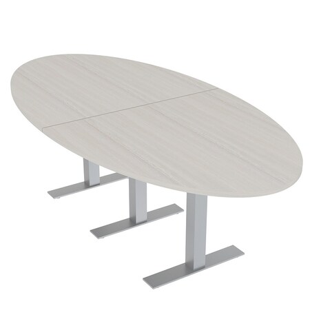 Skutchi Designs 8ft Oval Conference Table With Power | Harmony Series | 6 Person Meeting Room Table HAR-OVL-48X96-T-K458-NA