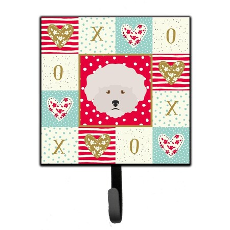 Carolines Treasures 4.25 x 1 x 7 in. Bichon Frise Love Leash or Key Holder CK5185SH4