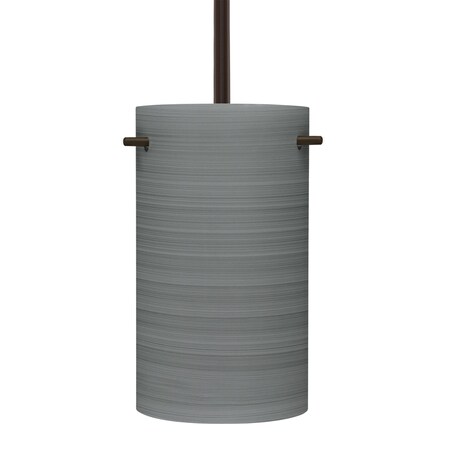 Besa Lighting Besa Tamburo 5 Stem Pendant, Titan, Bronze Finish, 1x 100W MAX E26 Base 1TT-4005TN-BR
