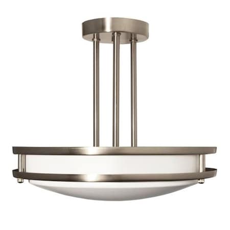Sirius A Modern 2-Light 25W Integrated LED Interior Semi-Flush Ceiling Mount, Brushed Nickel SI2950256